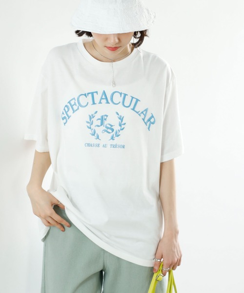 GeeRA(ジーラ)の「ラメロゴプリントTシャツ(Tシャツ/カットソー・レディース・チャコール/ホワイト・MEDIUM/LARGE/SMALL)」の17枚目の写真