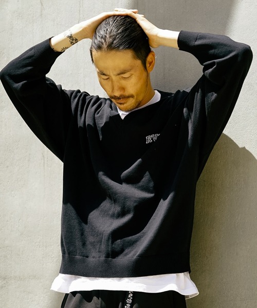 【セール】RVCA メンズ ARCH RVCA V-KNIT セーター【2023年春夏モデル】/ルーカVネックニット（ニット/セーター）｜RVCA（ルーカ） 6,534円