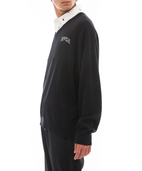 RVCA(ルーカ)の「RVCA メンズ ARCH RVCA V-KNIT セーター【2023年春夏モデル】/ルーカVネックニット(ニット/セーター・メンズ・ブラック/グレー/パープル系その他・SMALL/MEDIUM/LARGE)」の13枚目の写真