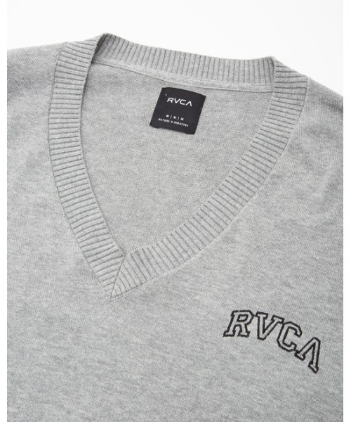 RVCA(ルーカ)の「RVCA メンズ ARCH RVCA V-KNIT セーター【2023年春夏モデル】/ルーカVネックニット(ニット/セーター・メンズ・ブラック/グレー/パープル系その他・SMALL/MEDIUM/LARGE)」の6枚目の写真
