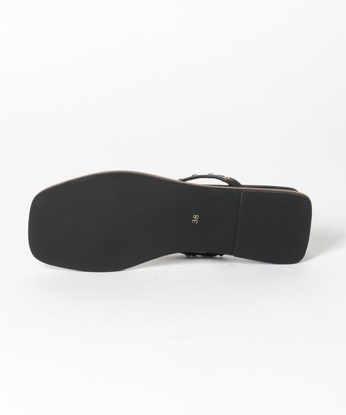 Mazell（マゼル）の「Mazell / スタッズローウェッジサンダル（サンダル・レディース・キナリ/ブラック/ベージュ/ミント・35/36/37/38/39）」の12枚目の写真