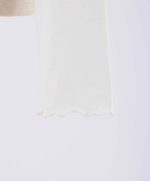 one after another NICE CLAUP（ワンアフターアナザーナイスクラップ）の「【スタッフ考案】シアーフリル襟トップス（Tシャツ/カットソー・レディース・オフホワイト/ピンク/モカ・FREE）」の17枚目の写真