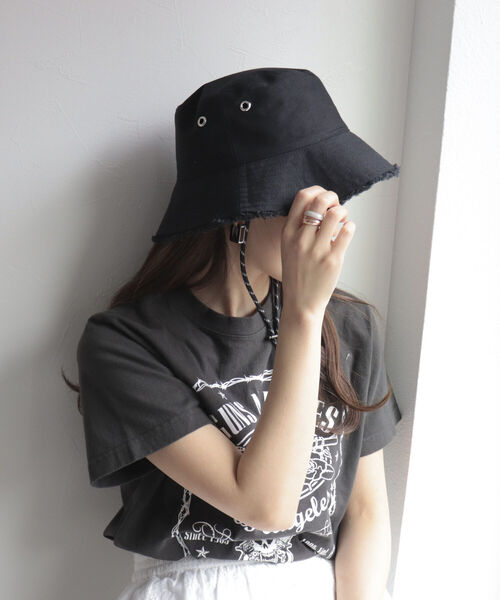 Casselini（キャセリーニ）の「【CASSELINI/キャセリーニ】リバーシブルバケットハット（ハット・レディース・ブラック/キャメル/アイボリー・FREE）」の3枚目の写真