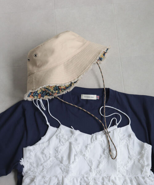 Casselini（キャセリーニ）の「【CASSELINI/キャセリーニ】リバーシブルバケットハット（ハット・レディース・ブラック/キャメル/アイボリー・FREE）」の6枚目の写真