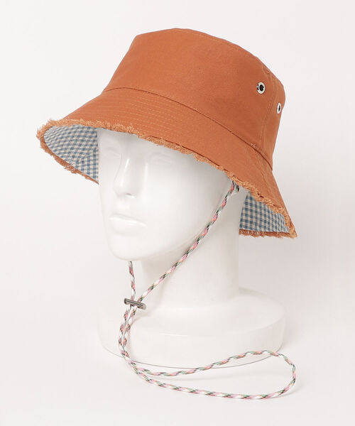 Casselini（キャセリーニ）の「【CASSELINI/キャセリーニ】リバーシブルバケットハット（ハット・レディース・ブラック/キャメル/アイボリー・FREE）」の10枚目の写真