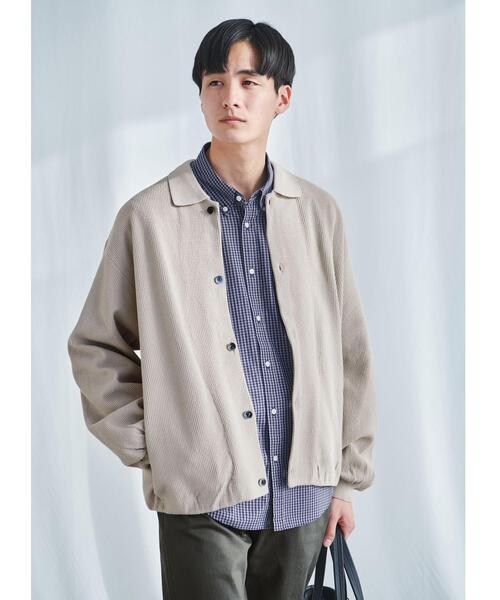 green label relaxing（グリーンレーベルリラクシング）の「Morley サーマル ポロ カーディガン（カーディガン/ボレロ・メンズ・ダークグレー/ナチュラル・S/L/XL/M）」の2枚目の写真