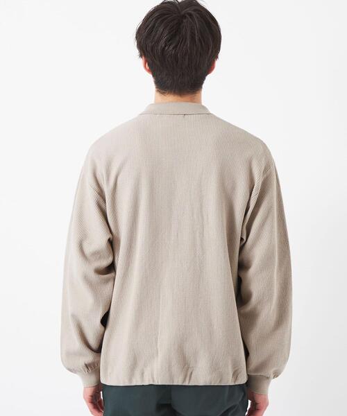 green label relaxing（グリーンレーベルリラクシング）の「Morley サーマル ポロ カーディガン（カーディガン/ボレロ・メンズ・ダークグレー/ナチュラル・S/L/XL/M）」の10枚目の写真