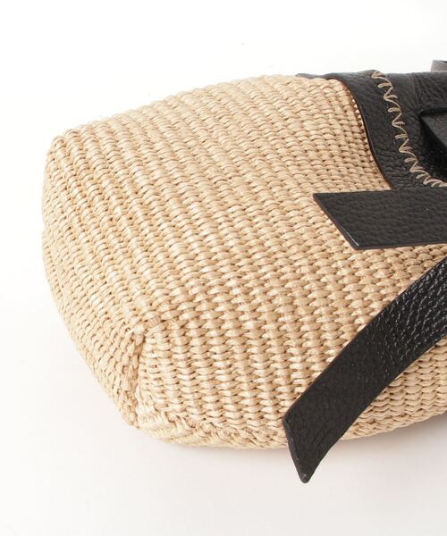 ROBERTA GANDOLFI（ロベルタガンドルフィ）の「【ROBERTA GANDOLEI/ロベルタ ガンドルフィー】レザーコンビショルダーカゴバッグ（ショルダーバッグ・レディース・グリーン/ブラック・FREE）」の3枚目の写真