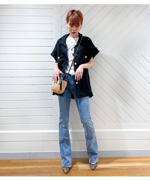 ROBERTA GANDOLFI（ロベルタガンドルフィ）の「【ROBERTA GANDOLEI/ロベルタ ガンドルフィー】レザーコンビショルダーカゴバッグ（ショルダーバッグ・レディース・グリーン/ブラック・FREE）」の11枚目の写真