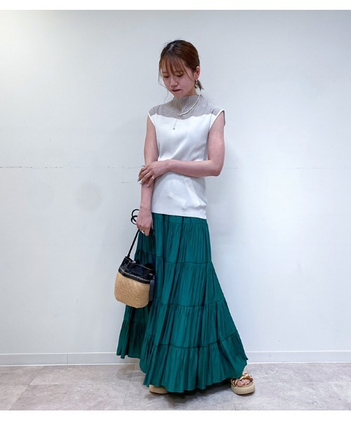 ROBERTA GANDOLFI（ロベルタガンドルフィ）の「【ROBERTA GANDOLEI/ロベルタ ガンドルフィー】レザーコンビショルダーカゴバッグ（ショルダーバッグ・レディース・グリーン/ブラック・FREE）」の12枚目の写真