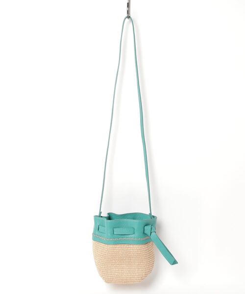 ROBERTA GANDOLFI（ロベルタガンドルフィ）の「【ROBERTA GANDOLEI/ロベルタ ガンドルフィー】レザーコンビショルダーカゴバッグ（ショルダーバッグ・レディース・グリーン/ブラック・FREE）」の7枚目の写真