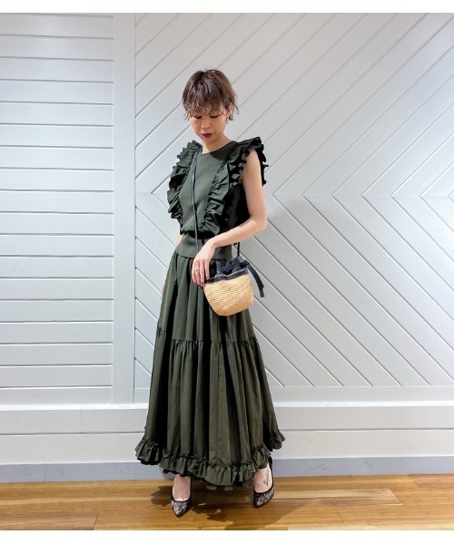 ROBERTA GANDOLFI（ロベルタガンドルフィ）の「【ROBERTA GANDOLEI/ロベルタ ガンドルフィー】レザーコンビショルダーカゴバッグ（ショルダーバッグ・レディース・グリーン/ブラック・FREE）」の13枚目の写真