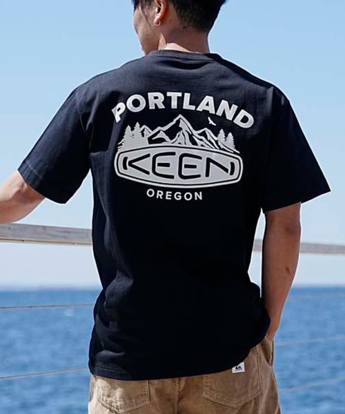 KEEN（キーン）の「【ムラサキスポーツ別注】KEEN/キーン Tシャツ/カットソー/半袖 アウトドア/キャンプ/フェス 1028365/1028366/1028367/1028368（Tシャツ/カットソー・メンズ・ホワイト/ブラック/グリーン/ベージュ・S/M/L/XL）」の3枚目の写真