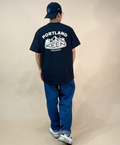 KEEN（キーン）の「【ムラサキスポーツ別注】KEEN/キーン Tシャツ/カットソー/半袖 アウトドア/キャンプ/フェス 1028365/1028366/1028367/1028368（Tシャツ/カットソー・メンズ・ホワイト/ブラック/グリーン/ベージュ・S/M/L/XL）」の9枚目の写真