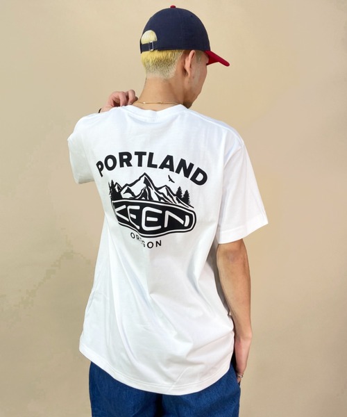 KEEN（キーン）の「【ムラサキスポーツ別注】KEEN/キーン Tシャツ/カットソー/半袖 アウトドア/キャンプ/フェス 1028365/1028366/1028367/1028368（Tシャツ/カットソー・メンズ・ホワイト/ブラック/グリーン/ベージュ・S/M/L/XL）」の5枚目の写真