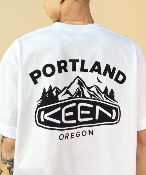 KEEN（キーン）の「【ムラサキスポーツ別注】KEEN/キーン Tシャツ/カットソー/半袖 アウトドア/キャンプ/フェス 1028365/1028366/1028367/1028368（Tシャツ/カットソー・メンズ・ホワイト/ブラック/グリーン/ベージュ・S/M/L/XL）」の8枚目の写真