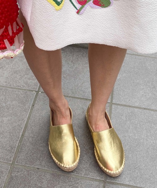 Casselini（キャセリーニ）の「Casselini(キャセリーニ)ジュートスリッポン（スリッポン・レディース・ホワイト/ブラック/ピンク/シルバー/ゴールド・S/M/L）」の5枚目の写真