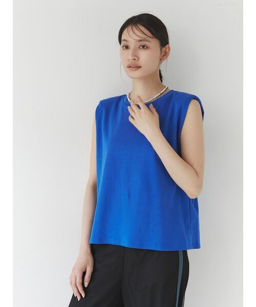 MURUA（ムルーア）の「ベーシックタンクトップ（Tシャツ/カットソー・レディース・ホワイト/ダークグレー/イエロー/ブルー・FREE）」の15枚目の写真