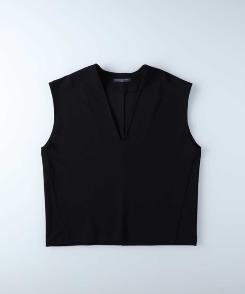 HONEYSUCKLE ROSE(ハニーサックルローズ)の「【HONEYSUCKLE ROSE】Vネックベスト(ベスト・レディース・ブラック/グレー・M-L)」の11枚目の写真