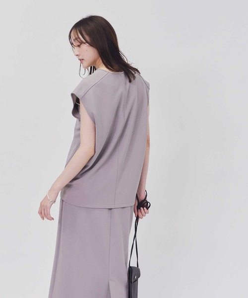 HONEYSUCKLE ROSE(ハニーサックルローズ)の「【HONEYSUCKLE ROSE】Vネックベスト(ベスト・レディース・ブラック/グレー・M-L)」の15枚目の写真