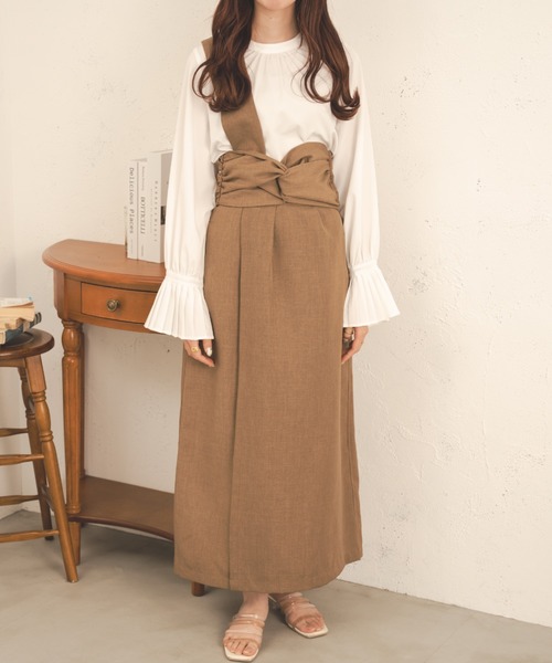 Ambre Neige(アンブルネージュ)の「2WAY袖プリーツブラウス/【WEB/EC限定商品】(シャツ/ブラウス・レディース・オフホワイト/ダークブラウン・FREE)」の14枚目の写真