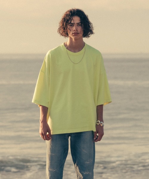 SEVEN BY SEVEN(セブンバイセブン)の「SEVEN BY SEVEN/セブン バイ セブン/HEAVY WEIGHT BIG TEE - Pigment dyed -(Tシャツ/カットソー・メンズ・ブラック/イエロー/グリーン・M/L)」の5枚目の写真