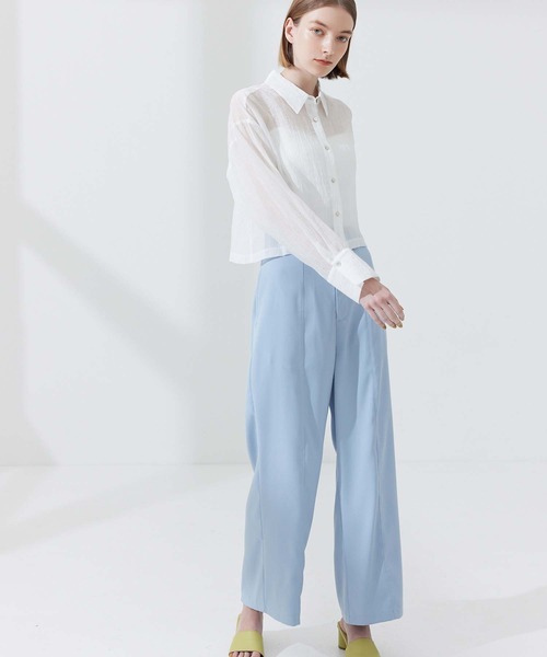 CEDNIE(セドニー)の「ソフトシアーシャツ(シャツ/ブラウス・レディース・ホワイト/ベージュ・M)」の18枚目の写真