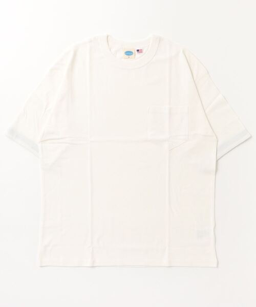 ARCADE(アーケード)の「コットンUSA 2WAY ロールアップ スリーブカラー切替 ビッグシルエット 5分袖Tシャツ(Tシャツ/カットソー・メンズ・ネイビー/グリーン/チャコール/ホワイト/ブルー/ブラック・L/LL/M)」の18枚目の写真