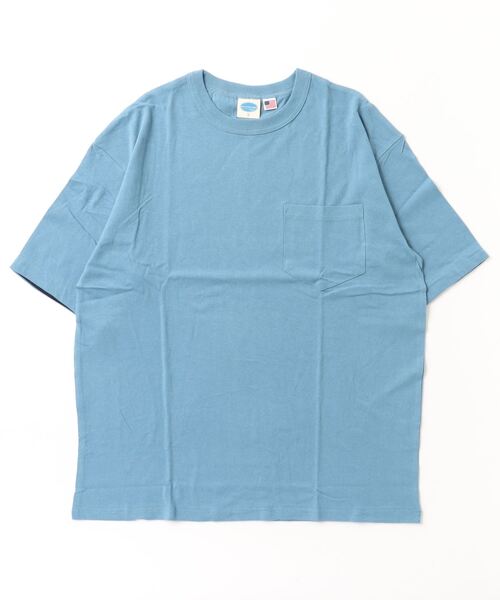 ARCADE(アーケード)の「コットンUSA 2WAY ロールアップ スリーブカラー切替 ビッグシルエット 5分袖Tシャツ(Tシャツ/カットソー・メンズ・ネイビー/グリーン/チャコール/ホワイト/ブルー/ブラック・L/LL/M)」の19枚目の写真