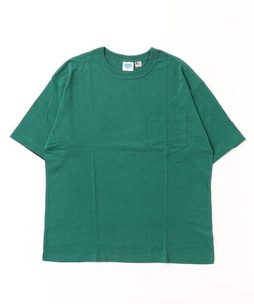 ARCADE(アーケード)の「コットンUSA 2WAY ロールアップ スリーブカラー切替 ビッグシルエット 5分袖Tシャツ(Tシャツ/カットソー・メンズ・ネイビー/グリーン/チャコール/ホワイト/ブルー/ブラック・L/LL/M)」の21枚目の写真