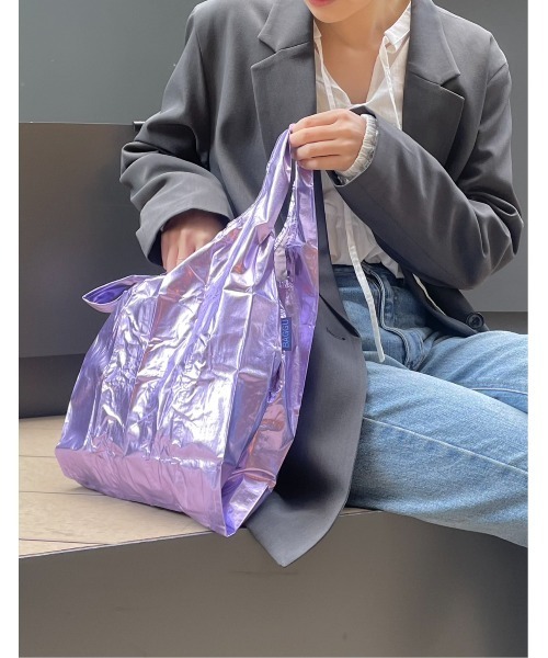 BAGGU　Baby　メタリック　ピューター　廃番　レア　エコバッグ BAGGU METALLIC バグゥ メタリック エコバッグ BABY 正規品