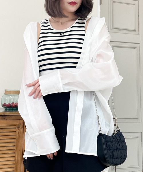 Heather（ヘザー）の「グロスカラーシャツ 907053（シャツ