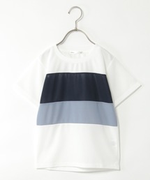 ikka（イッカ）の「【接触冷感／吸水速乾】横切り替えTシャツ（120~160cm）【親子おそろい】（Tシャツ/カットソー・キッズ）」