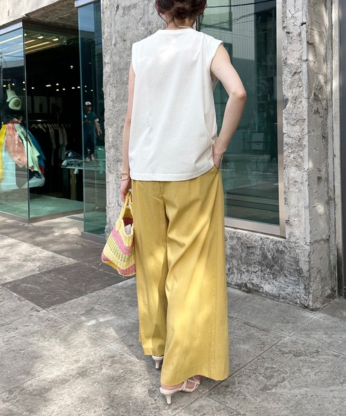 COLLAGE GALLARDAGALANTE（コラージュガリャルダガランテ）の「ハイウエストワイドパンツ（その他パンツ・レディース・イエロー/ブラック/ブラウン・0/1）」の13枚目の写真