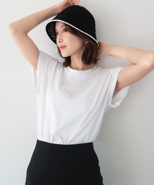 AMBIENT（アンビエント）の「ｱｲﾚｯﾄﾊﾞｲｶﾗｰﾗｲﾝﾊﾞｹｯﾄﾊｯﾄ（ハット・レディース・ホワイト/ブラック・FREE）」の7枚目の写真