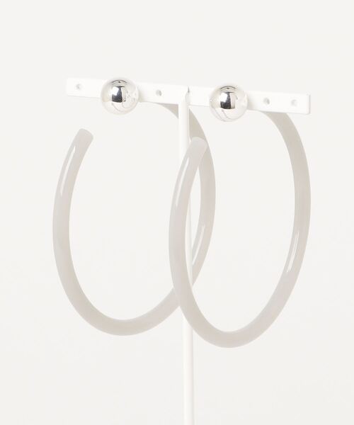 dix(ディス)の「Hoop Pierce(ピアス(両耳用)・レディース・グレー・FREE)」の2枚目の写真