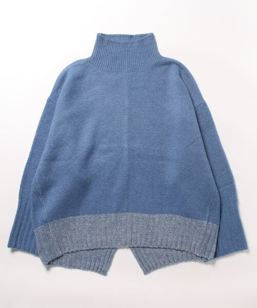 INTERPLANET（インタープラネット）の「ストレッチ配色プルオーバー（ニット/セーター・レディース・ブルー/チャコールグレー/アイボリー・FREE）」の18枚目の写真