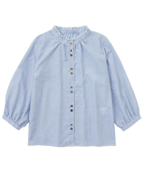 Viola e Viola(ヴィオラエヴィオラ)の「フリル衿多ボタンデザインブラウス(シャツ/ブラウス・レディース・ブラック系その他/ブルー系その他/グリーン系その他・LL/L/3L/M)」の6枚目の写真