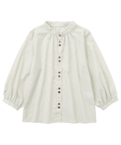 Viola e Viola(ヴィオラエヴィオラ)の「フリル衿多ボタンデザインブラウス(シャツ/ブラウス・レディース・ブラック系その他/ブルー系その他/グリーン系その他・LL/L/3L/M)」の8枚目の写真