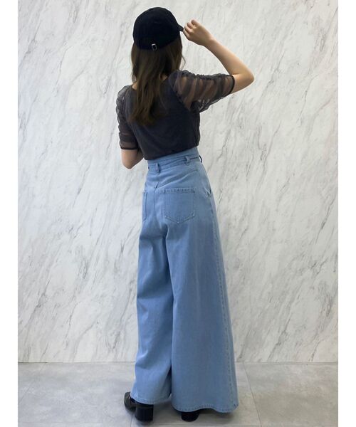 dazzlin(ダズリン)の「ギャザーチュールラメブラウス(シャツ/ブラウス・レディース・ブラック/グレー/ピンク・FREE)」の9枚目の写真