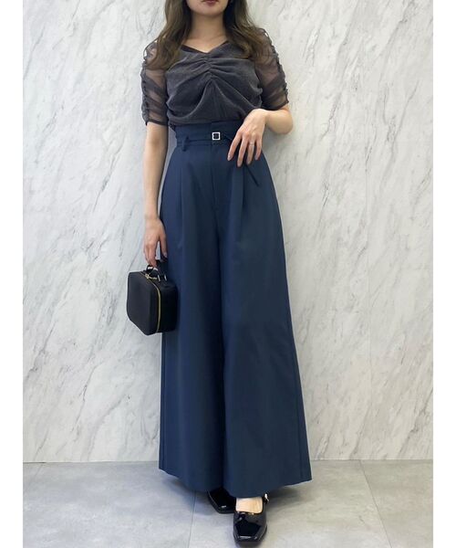 dazzlin(ダズリン)の「ギャザーチュールラメブラウス(シャツ/ブラウス・レディース・ブラック/グレー/ピンク・FREE)」の16枚目の写真