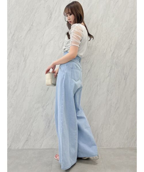 dazzlin(ダズリン)の「ギャザーチュールラメブラウス(シャツ/ブラウス・レディース・ブラック/グレー/ピンク・FREE)」の22枚目の写真