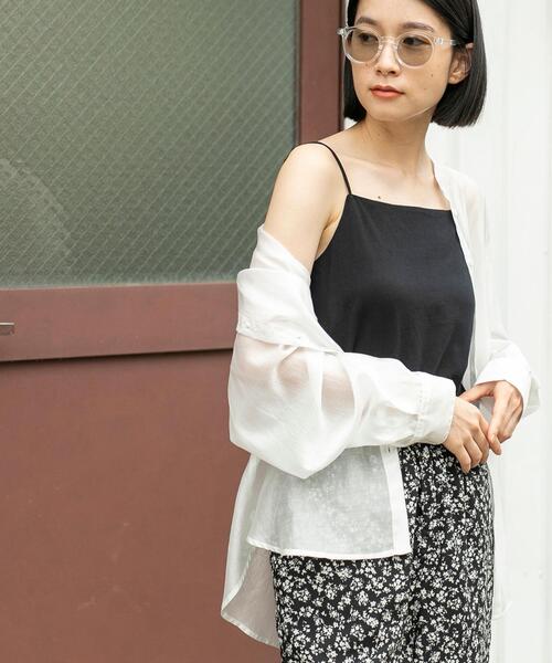 バンドカラーシアーシャツ