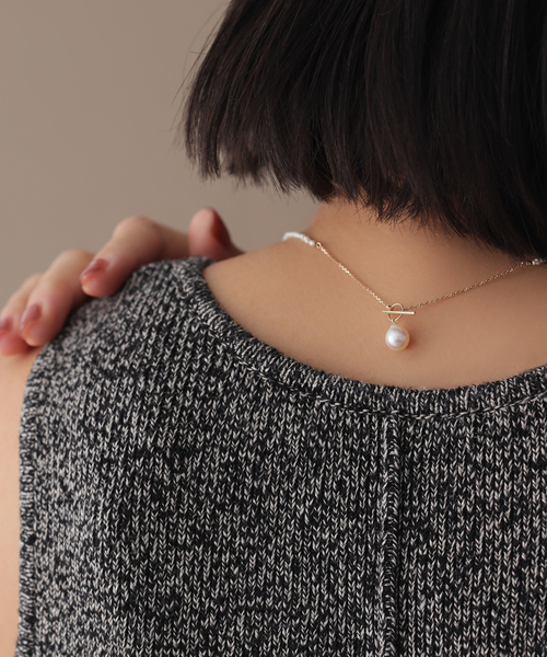 Lilas（リラ）の「シードパールチェーンネックレス K10（ネックレス 