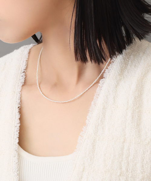 Lilas（リラ）の「シードパールチェーンネックレス K10（ネックレス  