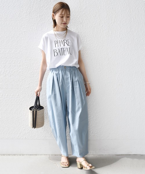 【新品】niko and ポワッとマリンタックパンツ　オフホワイト M ニコアンド マリンタックパンツ オフホワイト niko and ポワッとマリン