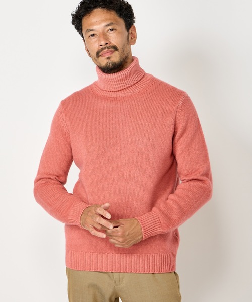 MEN'S BIGI(メンズビギ)の「【FILIPPO DE LAURENTIIS】5Gタートルネックニット(ニット/セーター・メンズ・ピンク/ベージュ/ネイビー・02/03)」の9枚目の写真