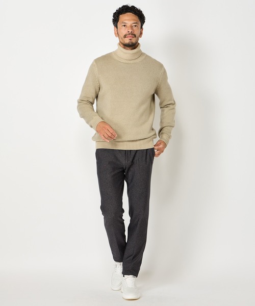 MEN'S BIGI(メンズビギ)の「【FILIPPO DE LAURENTIIS】5Gタートルネックニット(ニット/セーター・メンズ・ピンク/ベージュ/ネイビー・02/03)」の4枚目の写真