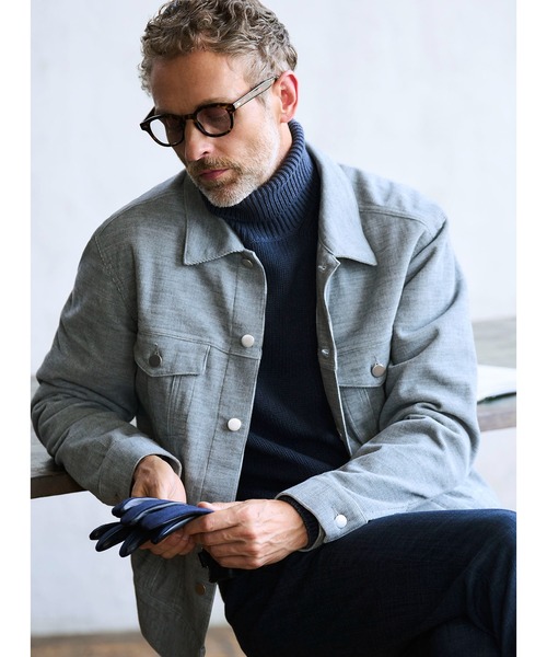 MEN'S BIGI(メンズビギ)の「【FILIPPO DE LAURENTIIS】5Gタートルネックニット(ニット/セーター・メンズ・ピンク/ベージュ/ネイビー・02/03)」の22枚目の写真