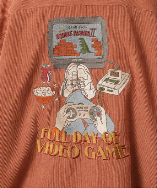 DOUBLE NAME（ダブルネーム）の「VIDEO GAME BACK刺しゅうシャツワンピース/ユニセックス可（シャツワンピース・レディース・ブルー/ピンク/オフホワイト・FREE）」の20枚目の写真